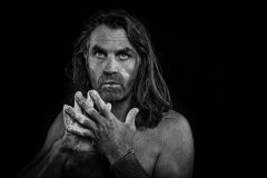 Porträtaufnahme in Schwarzweiß