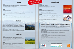 Kursliste Faszination Berge (Auszug)