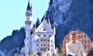 Schloss Neuschwanstein vor alpiner Kulisse – Sinnbild des bayerischen Idylls und Thema des Vortrags „Die Erfindung des bayerischen Idylls“ mit Georg Reichlmayr